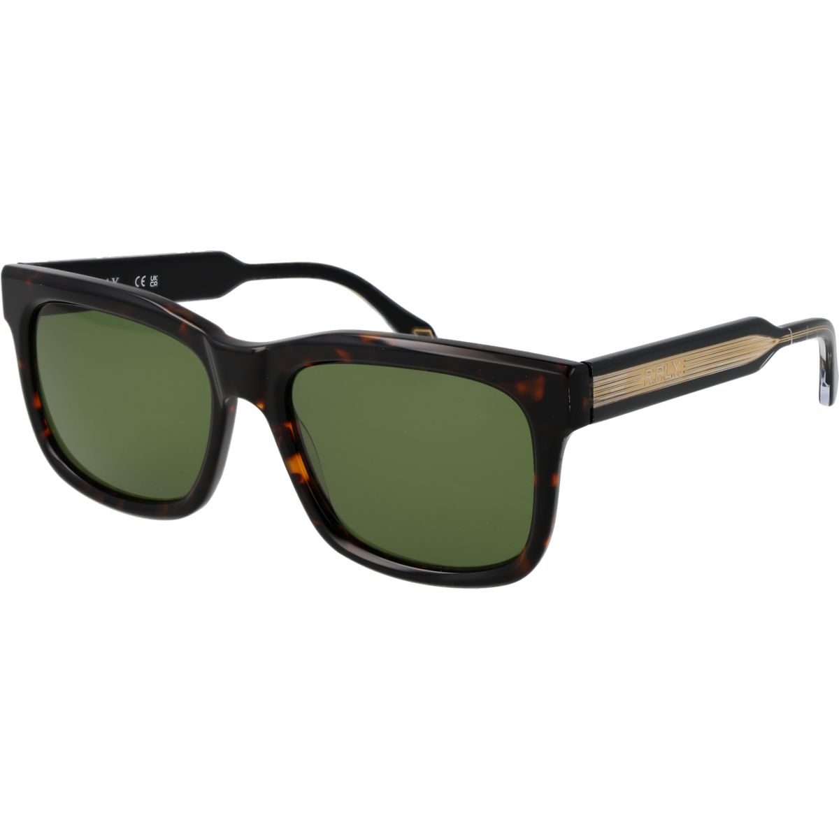 Klassische rechteckige Schildpatt Sonnenbrille