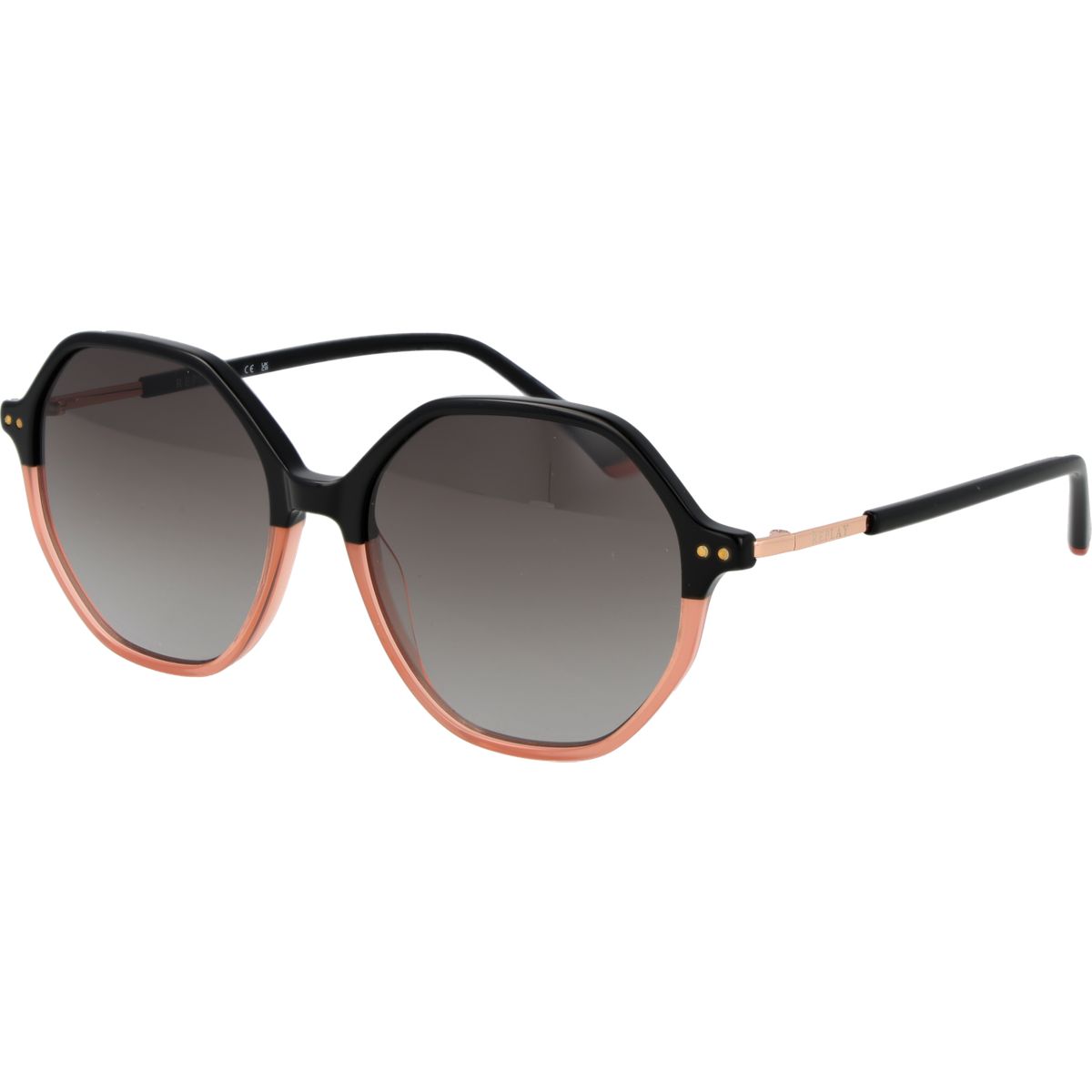 Geometrische Zweifarbige Sonnenbrille mit Farbverlauf