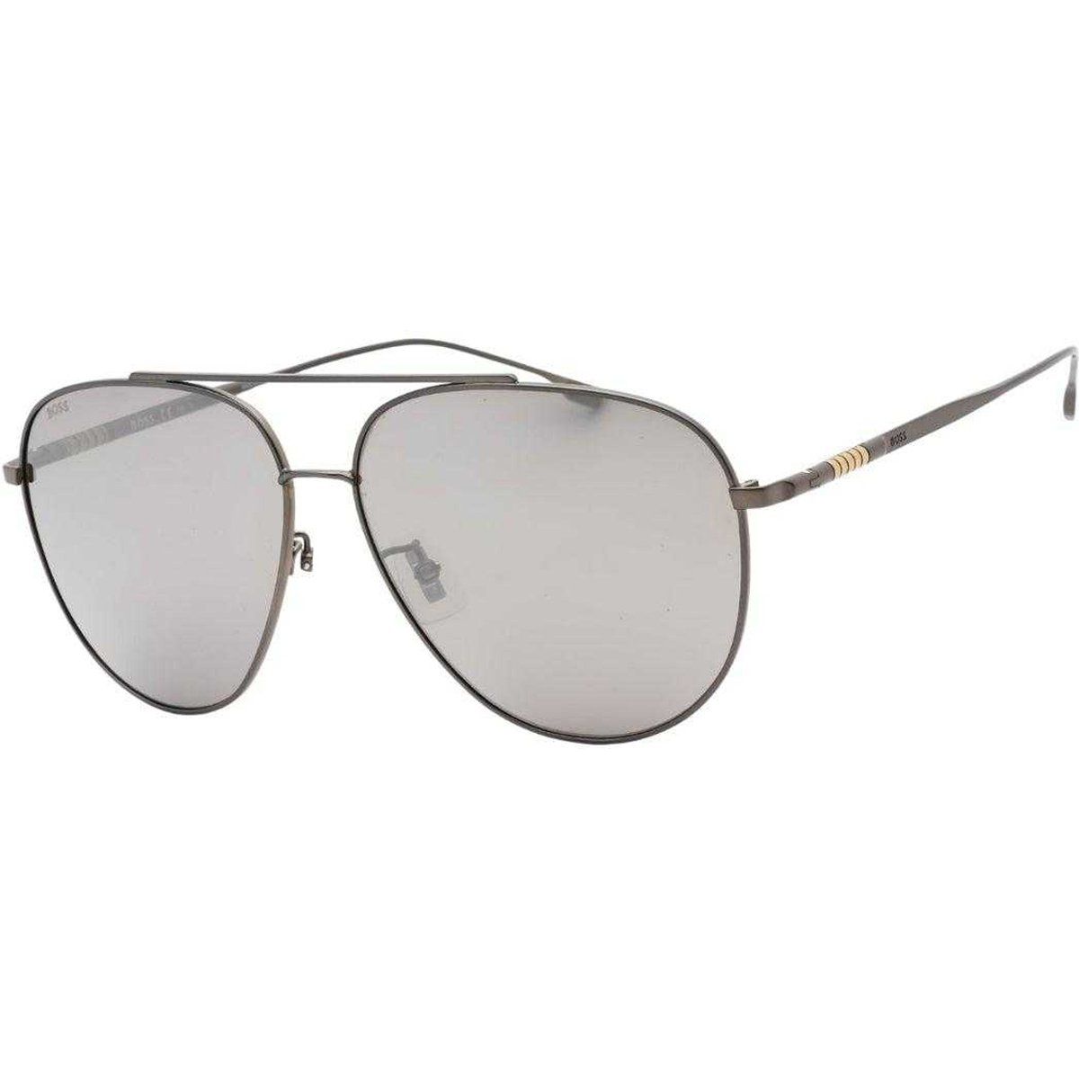 Hugo Boss - Matt-Sonnenbrille für Herren/Damen Unisex, Metall (Silber)