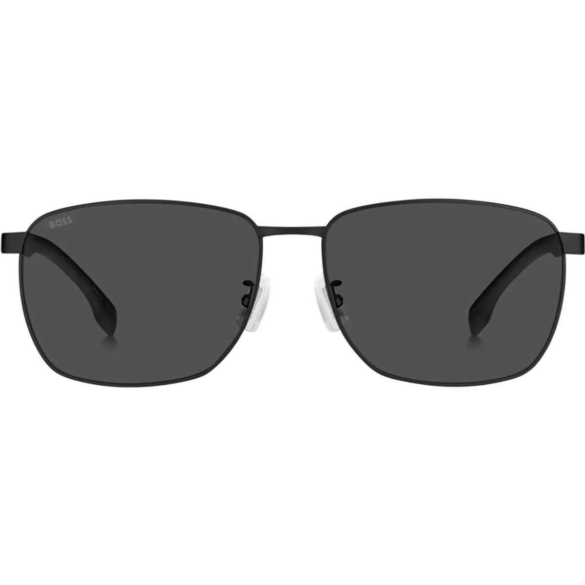 Hugo Boss - Rechteck-Sonnenbrille für Herren (Dunkles Ruthenium/Grau)