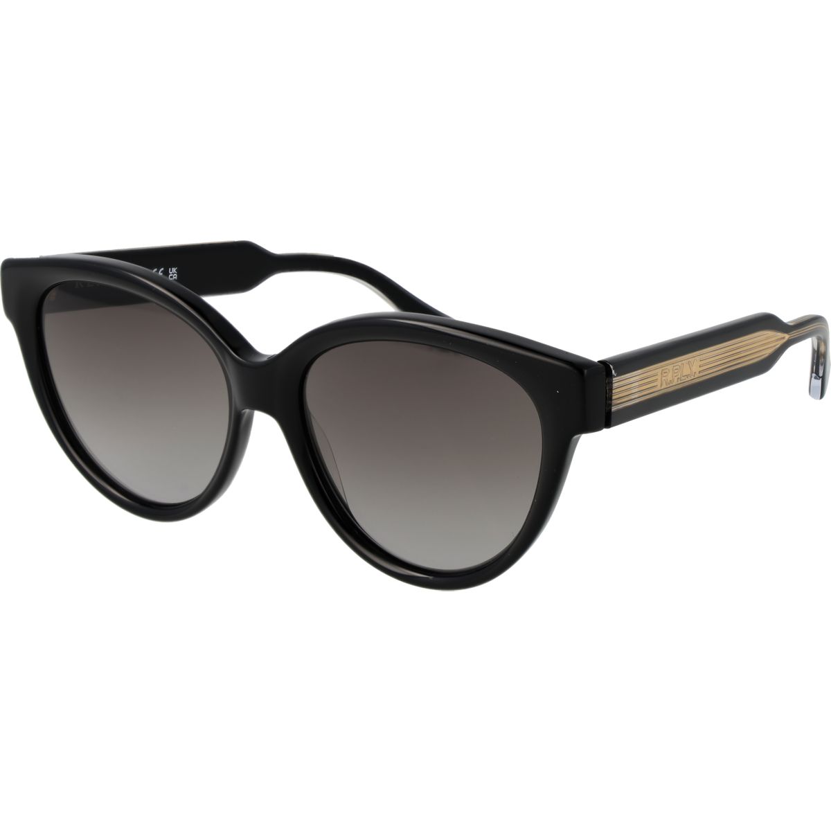 Schwarze Cat-Eye Sonnenbrille mit Farbverlauf