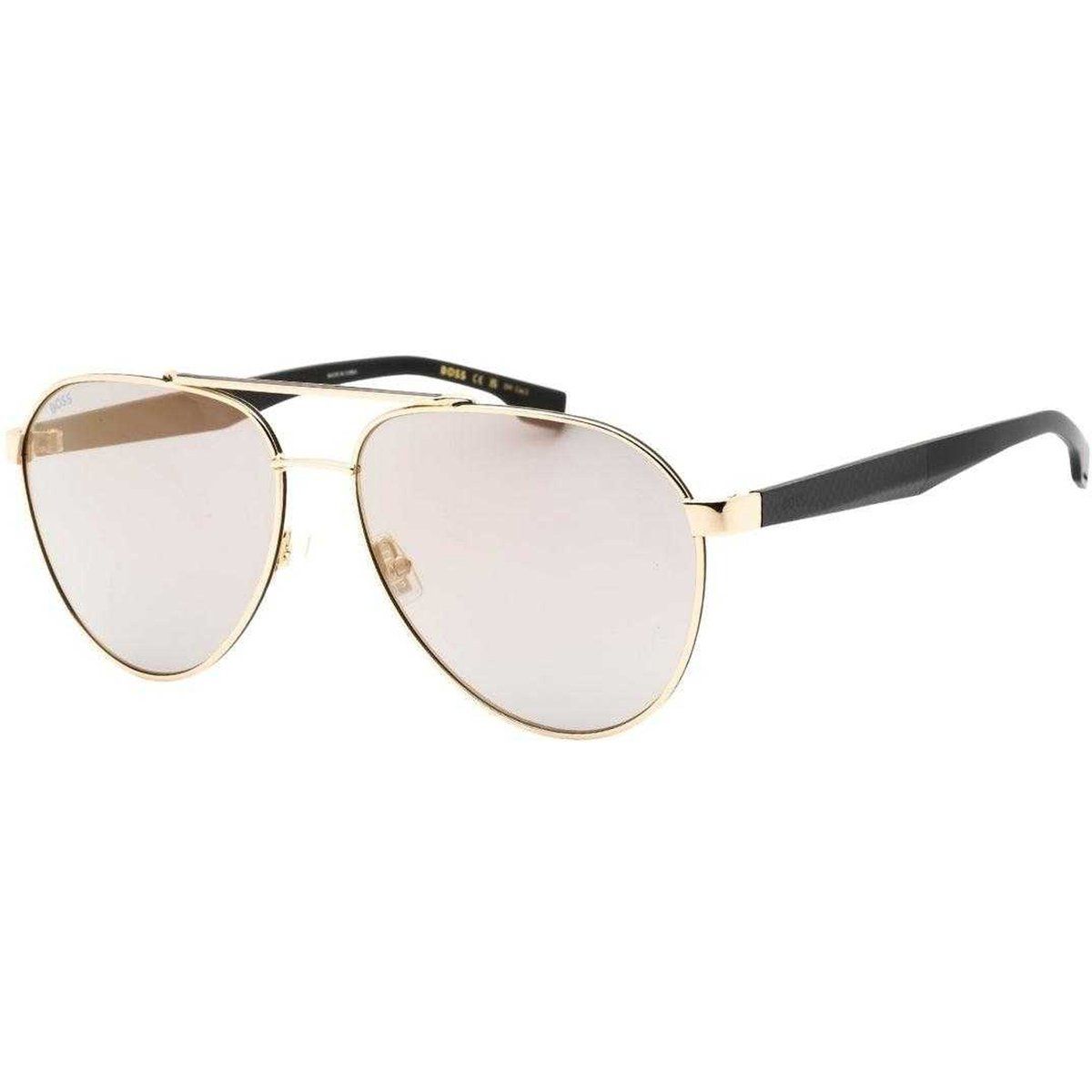 Hugo Boss - Unifarben-Sonnenbrille für Herren (Schwarz/Gold)