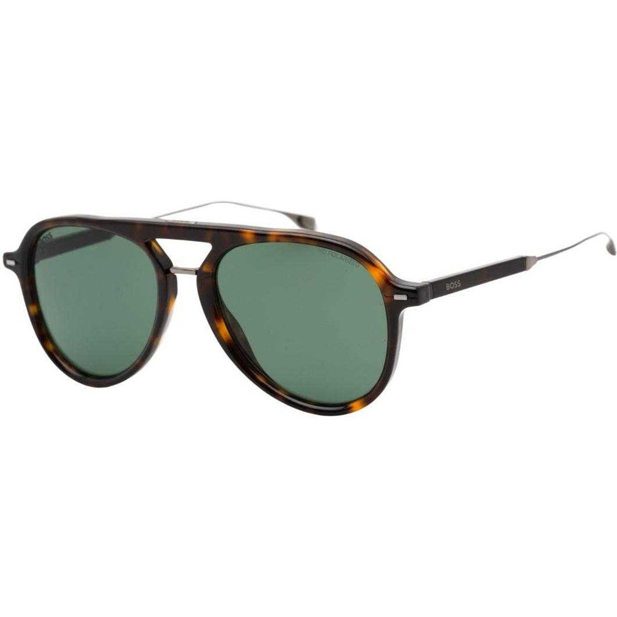 Hugo Boss - Pilotenjacke-Sonnenbrille für Herren, Titanium-Grau (Havannabraun)