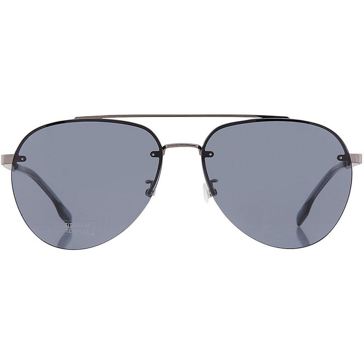 Hugo Boss - "1537/F/SK 06LB IR" Sonnenbrille für Herren (Dunkles Ruthenium/Grau)