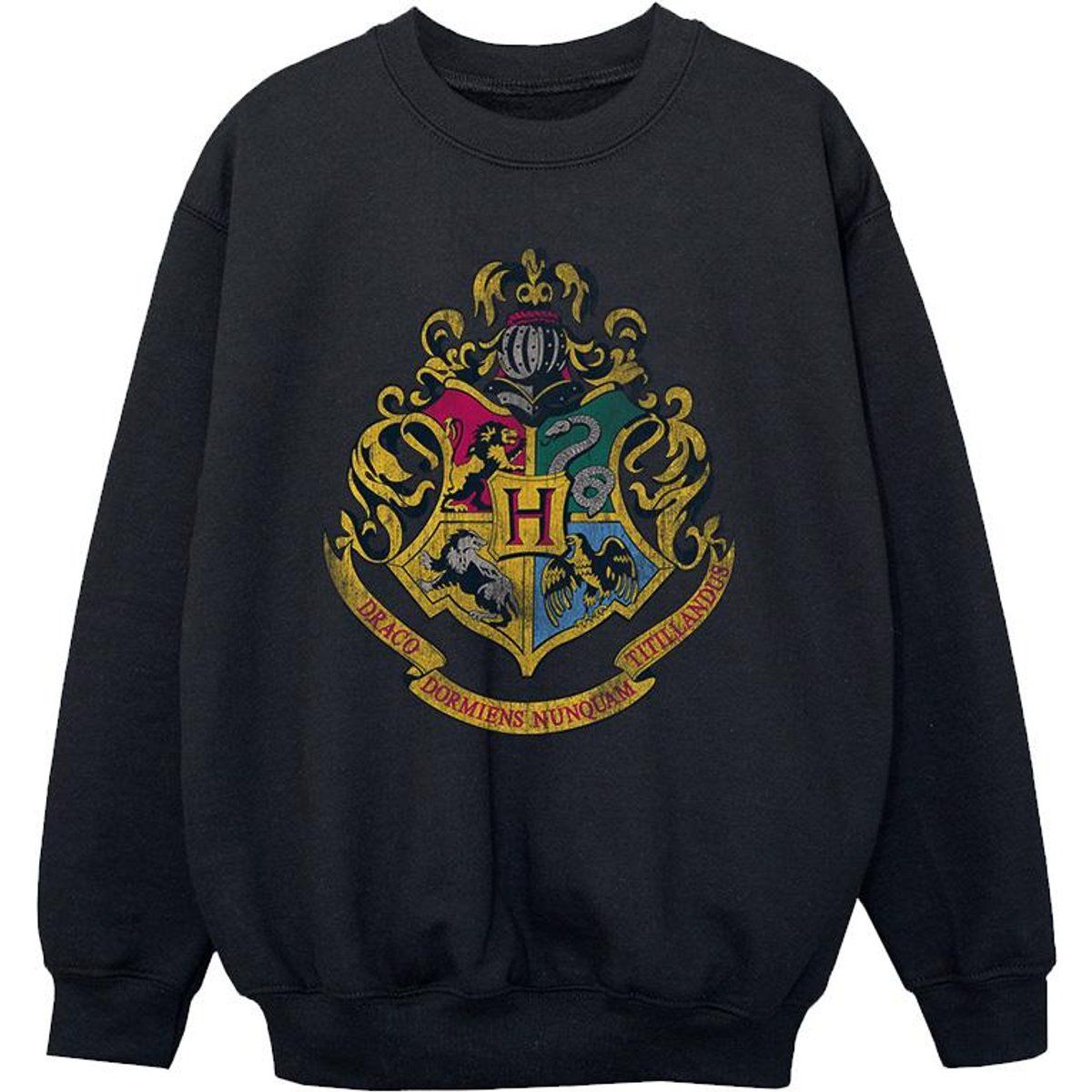 Hogwarts Wappen Grafik Rundhals-Sweatshirt