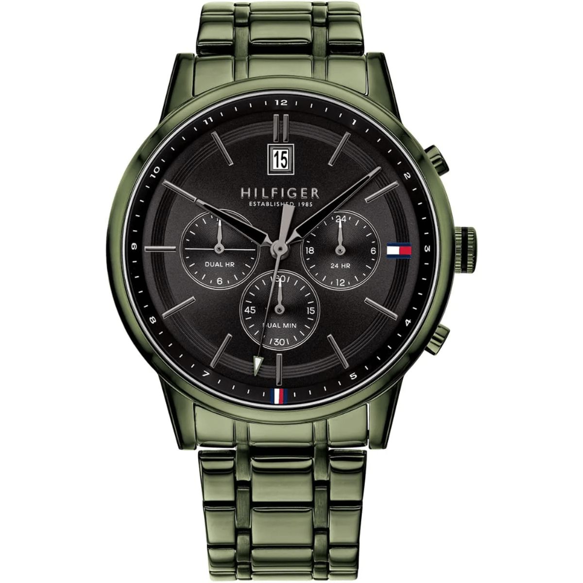 Olivgrüne Multifunktions-Chronographenuhr