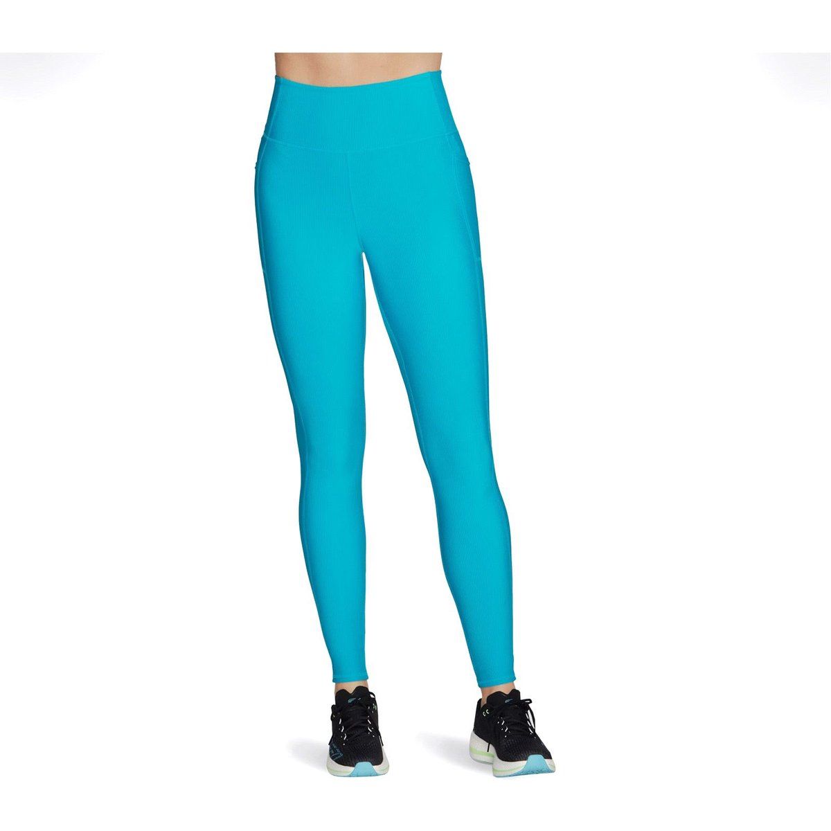 Skechers Performance GOFLEX Rib Nylon Damen Sportleggings in Blau