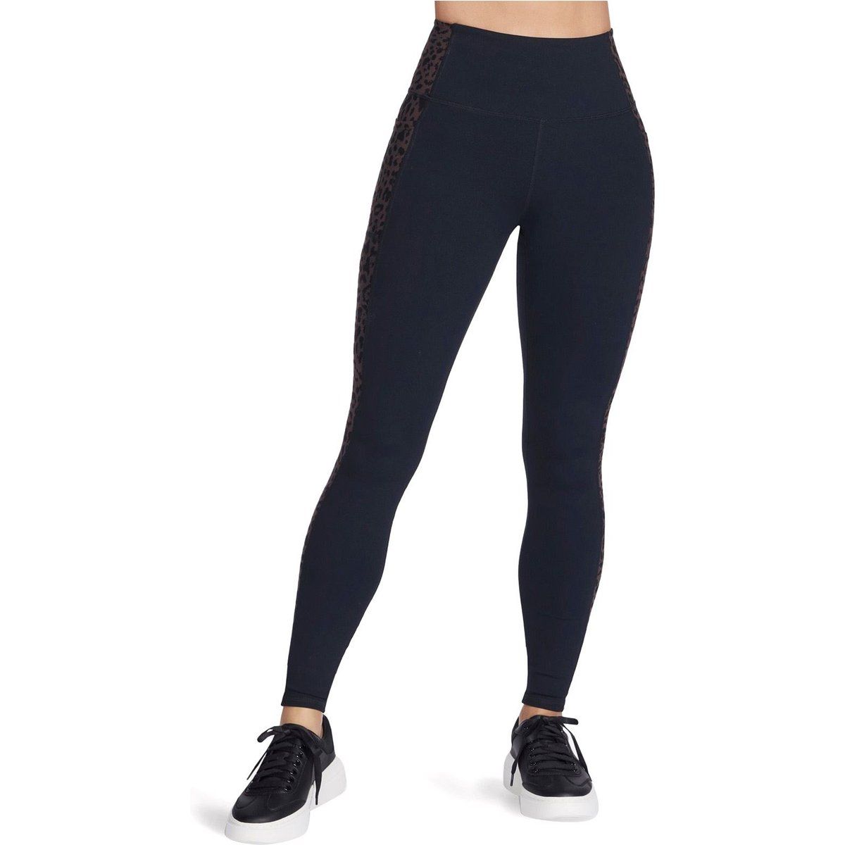 Skechers Performance GO WALK Cheetah Leggings aus Nylon für Damen in Braun