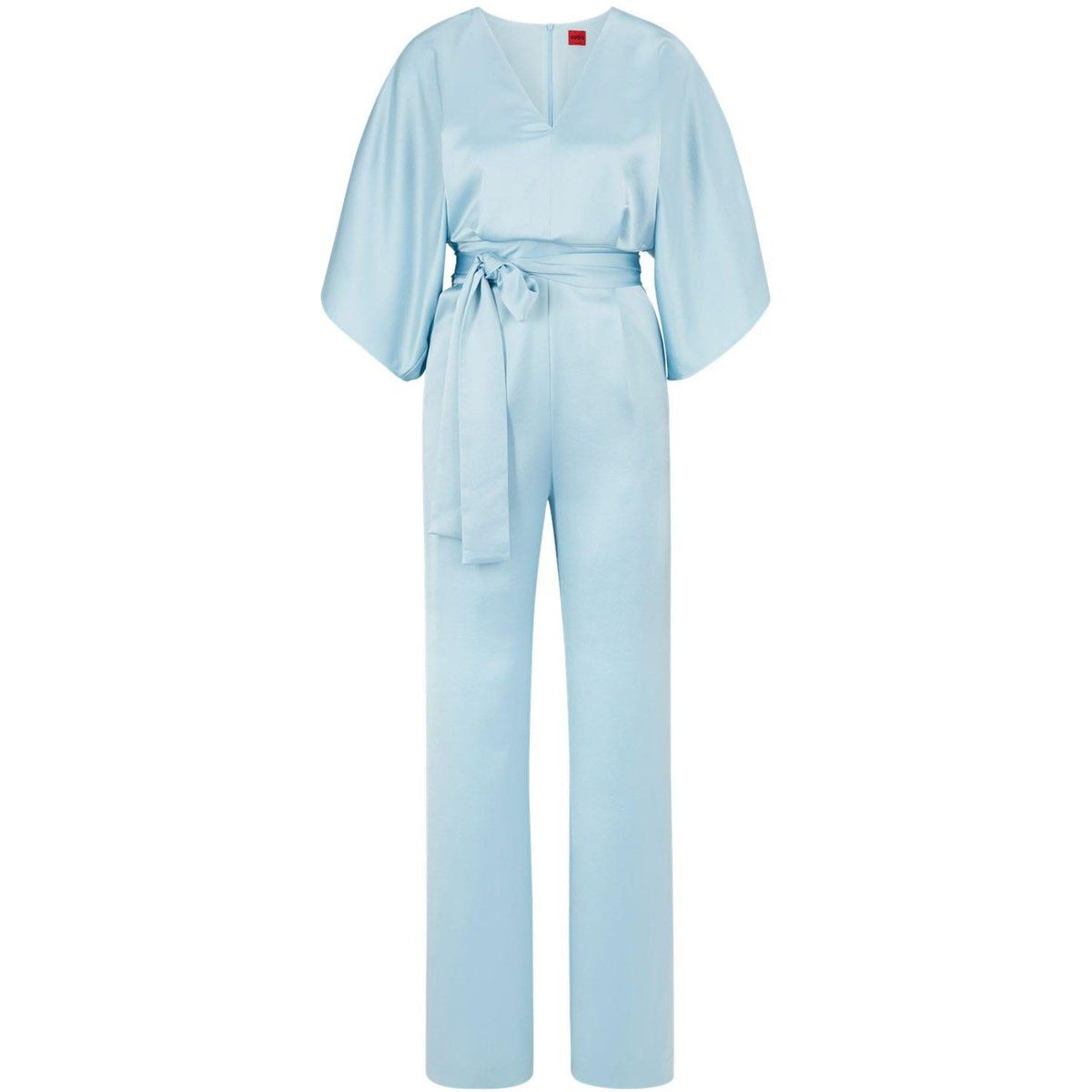 Damen Jumpsuit mit weitem Bein und Bindegürtel