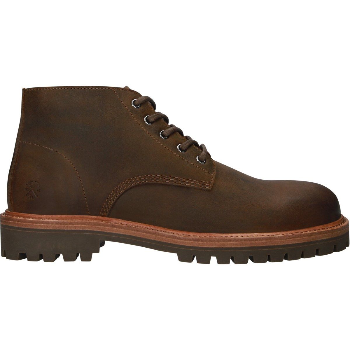 Braune Chukka-Stiefeletten aus Leder