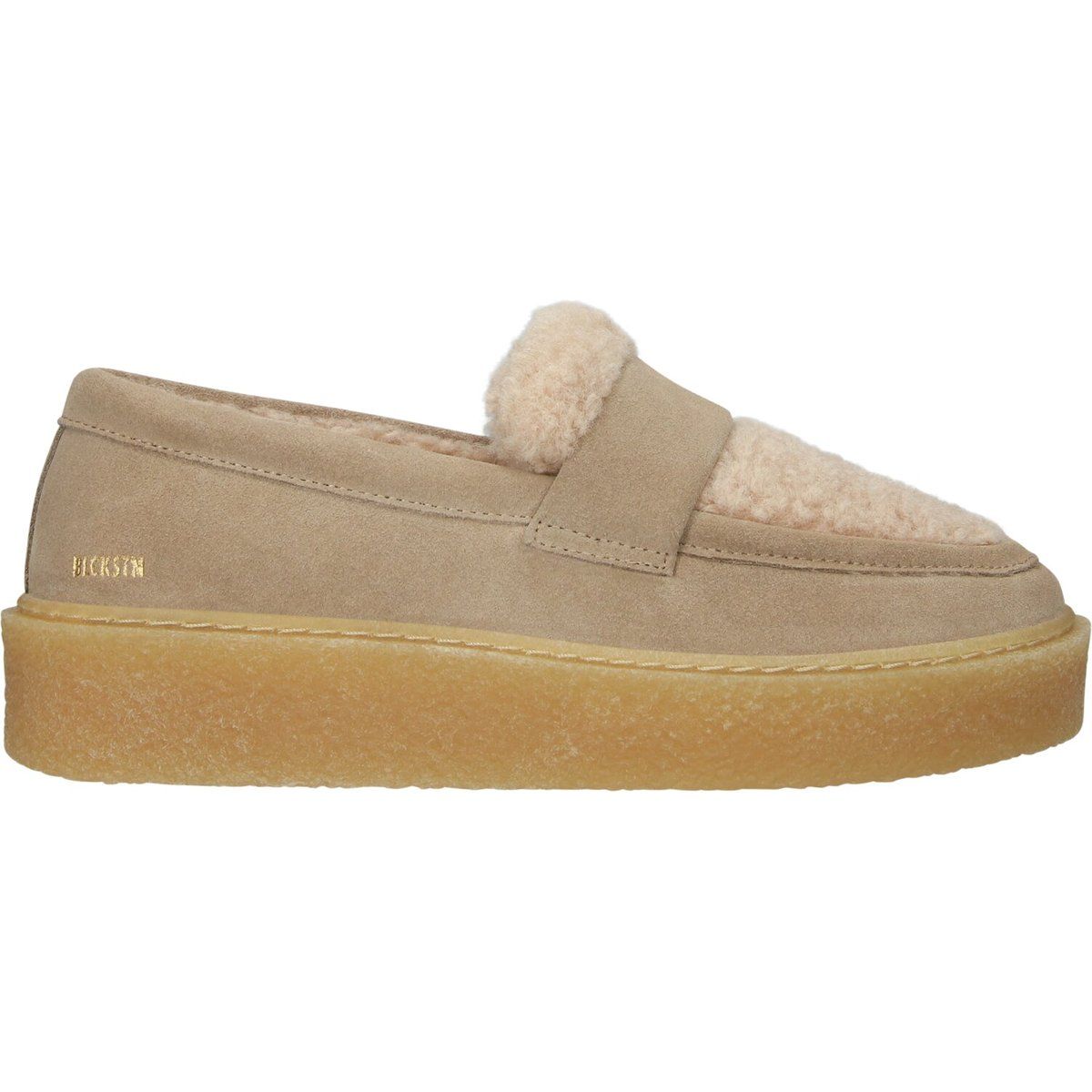 Wildleder Slipper mit Shearling-Futter