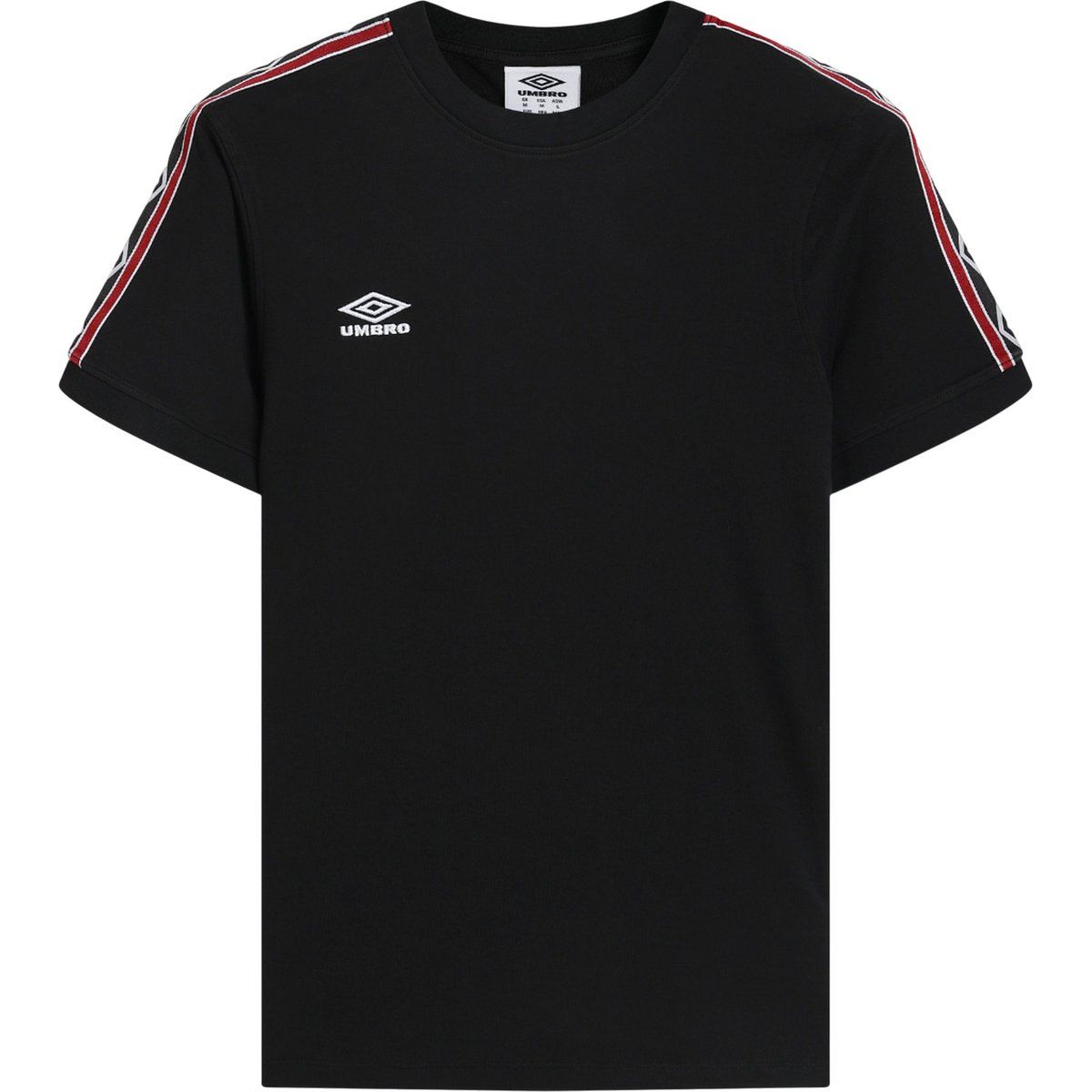 Schwarzes Kurzarm-T-Shirt mit Banddetails