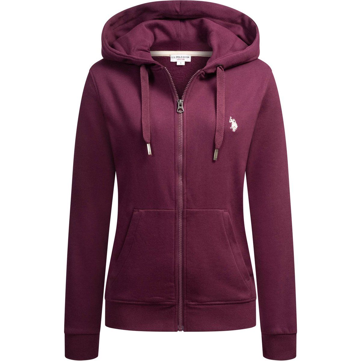 Damen Kapuzenjacke mit Reißverschluss aus Baumwollmischung