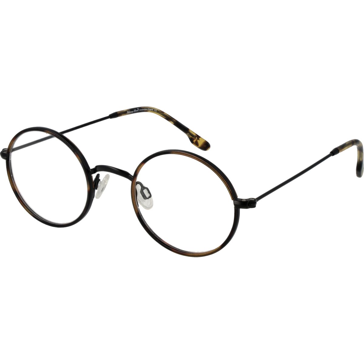 Runde Brille mit Schildpatt-Detail