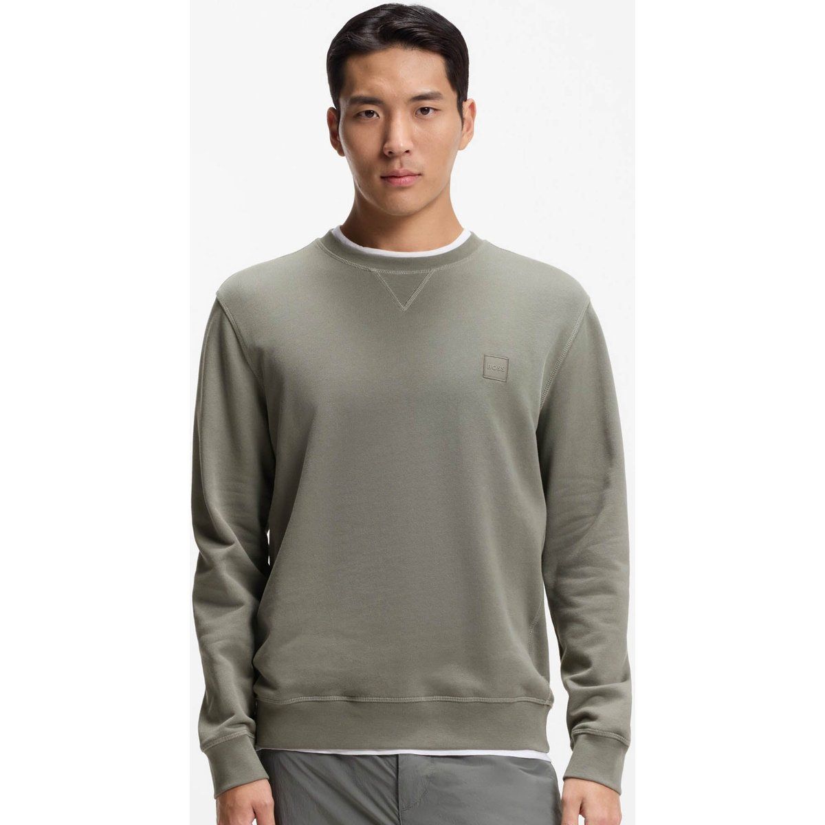 Lässiges Baumwoll-Sweatshirt mit Rundhalsausschnitt