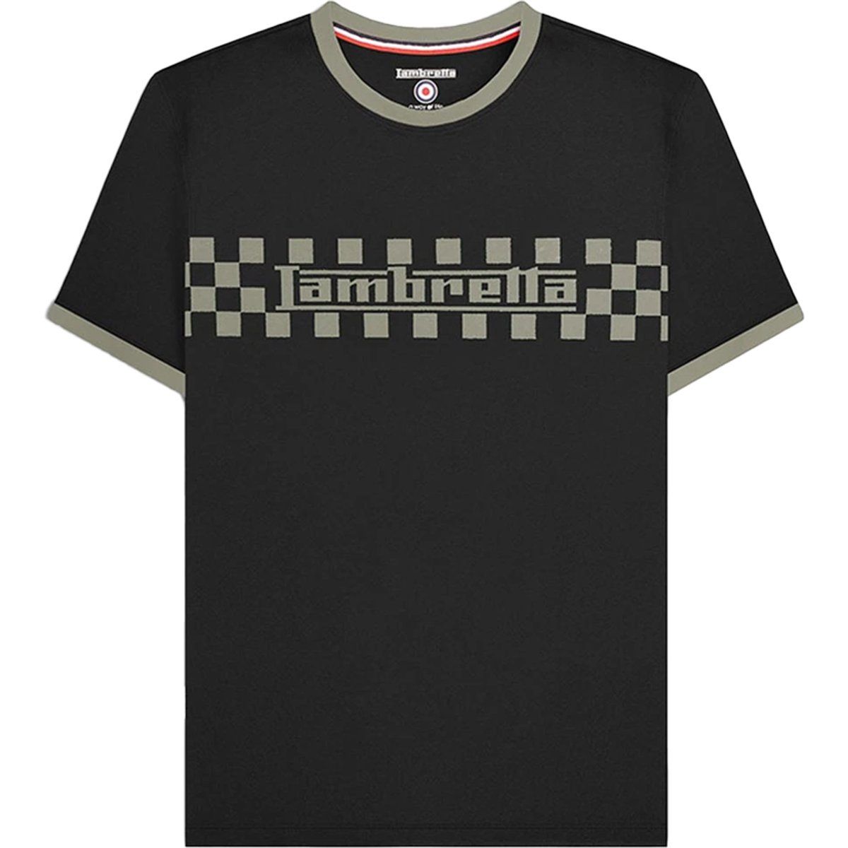 Zweifarbiges Ringer-T-Shirt mit Logo