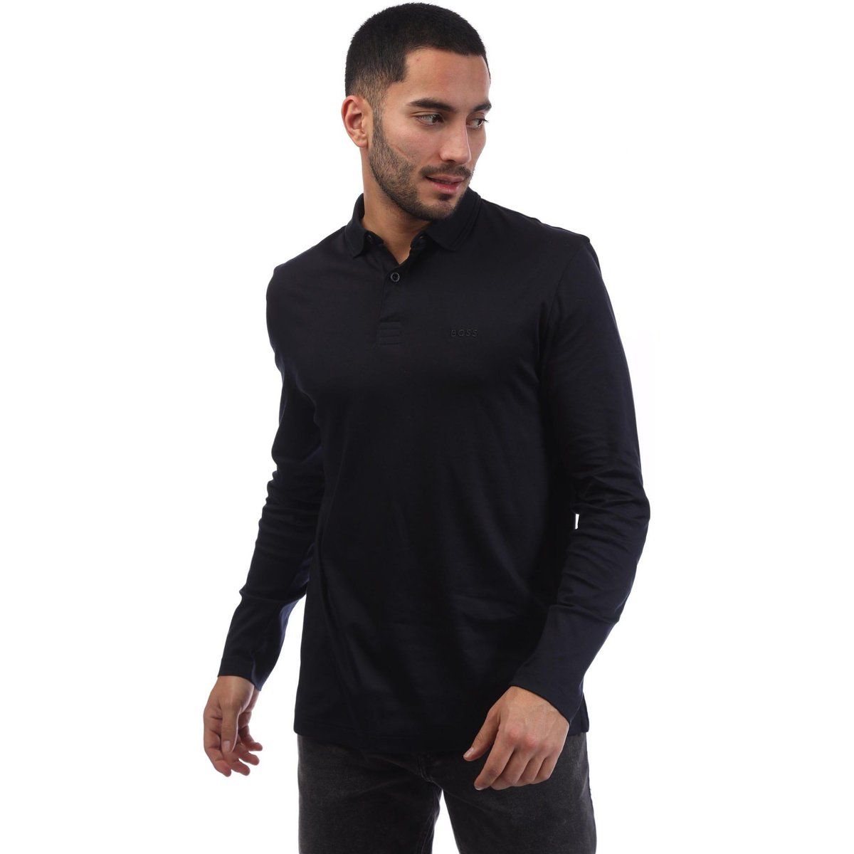 Herren Langarm Poloshirt