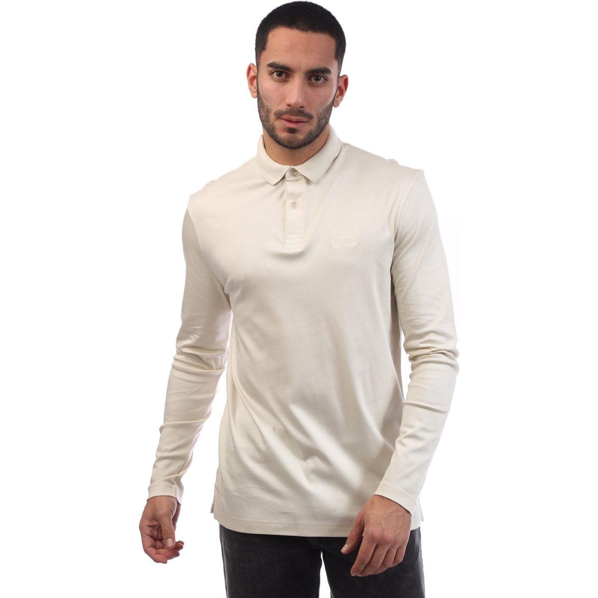 Herren Langarm Poloshirt