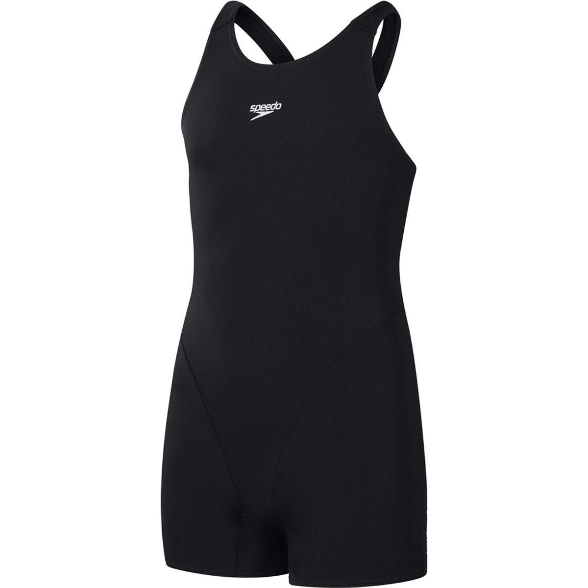 Speedo - Badeanzug für Mädchen, Eco Ausdauer + (Schwarz)