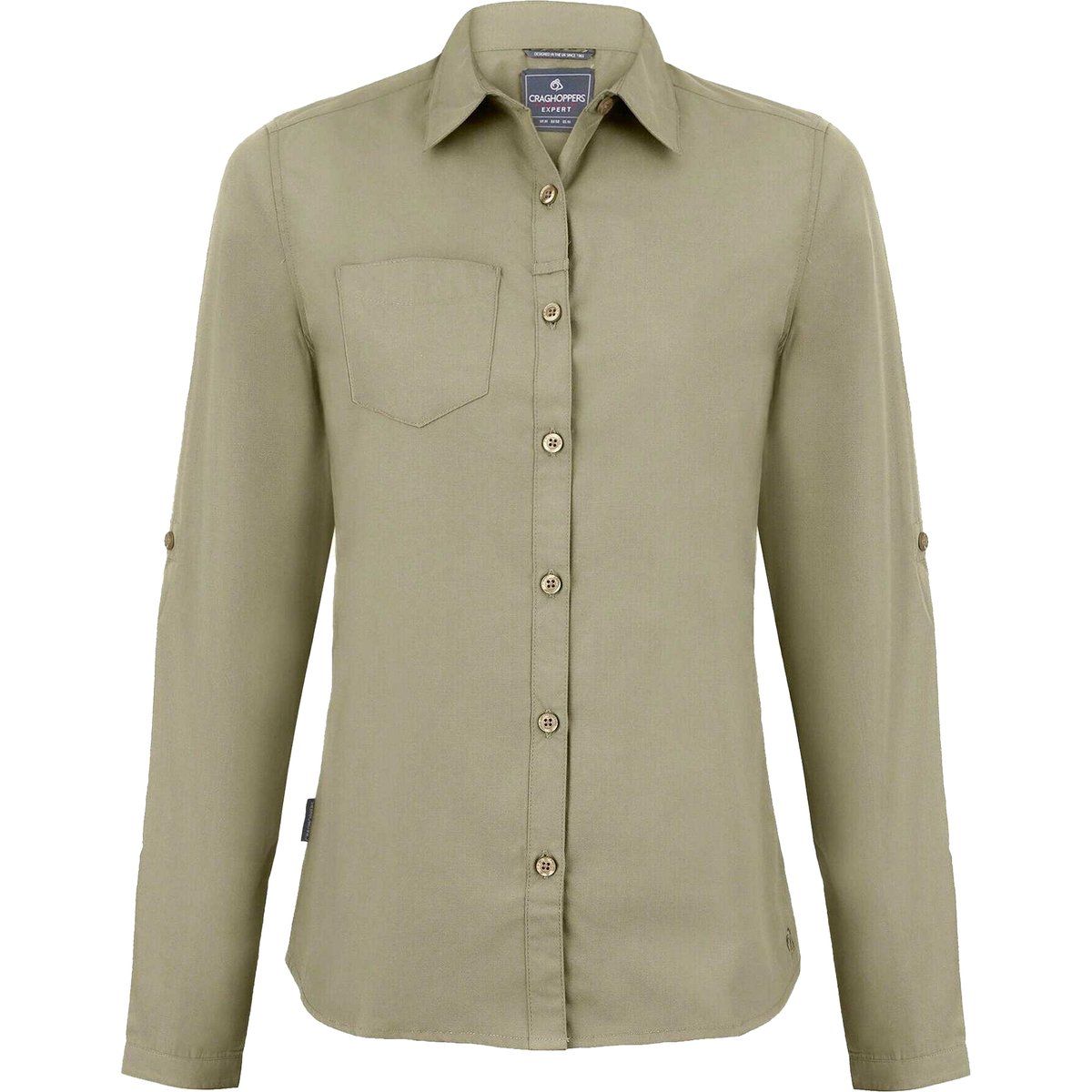 Craghoppers - "Kiwi" Hemd für Damen, Langärmlig (Steingrau)
