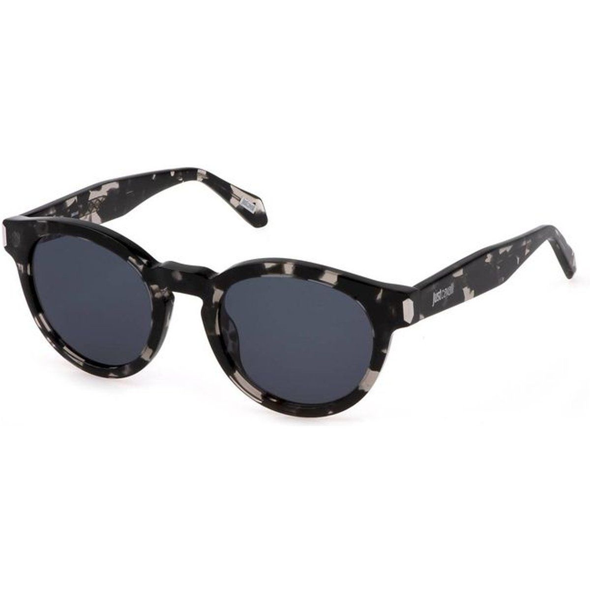 Runde Mode-Sonnenbrille mit gemusterten Rahmen