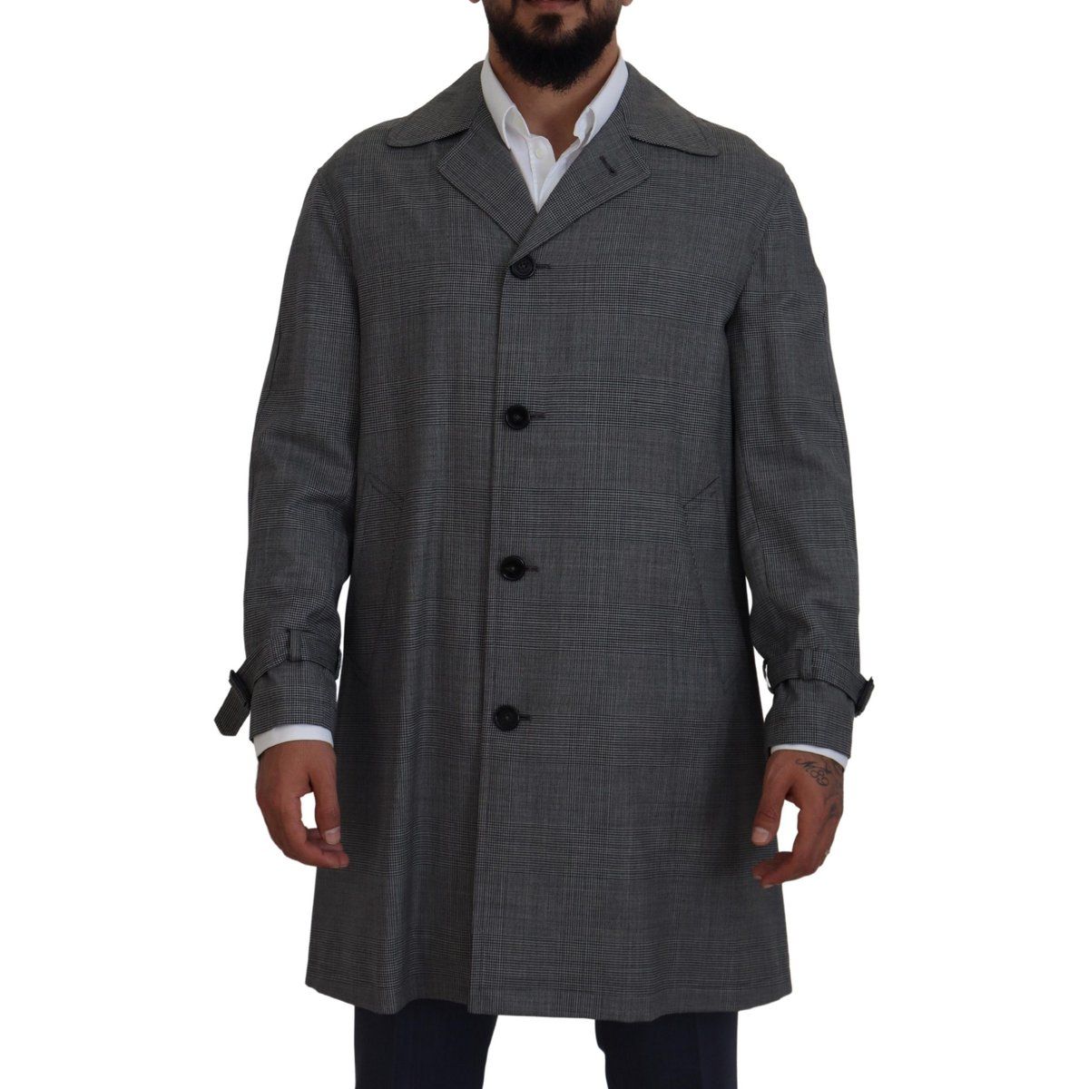 Glen Plaid Mantel Klassische Passform
