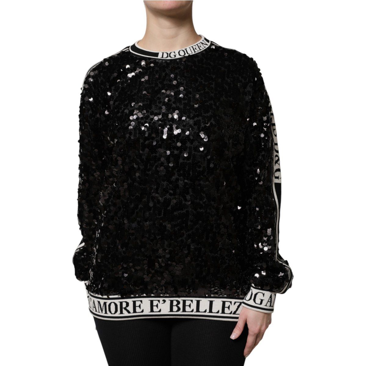 Paillettenverzierter Pullover