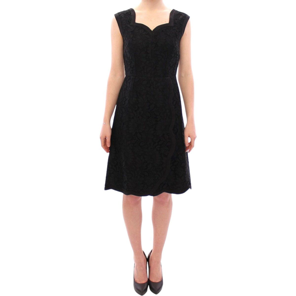 Spitzen-A-Linie Kleid mit Herzausschnitt