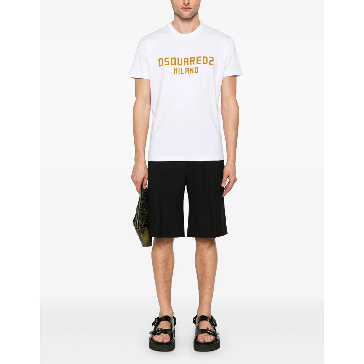 Weißes T-Shirt mit Logo-Print aus Baumwolle