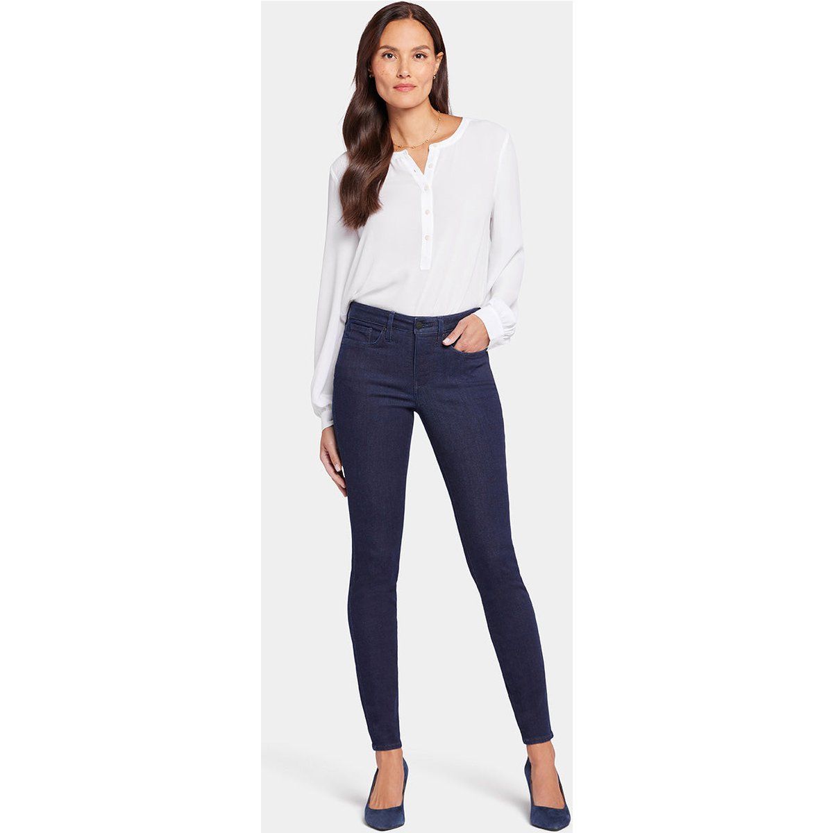 Dunkelblaue Premium-Denim-Skinny-Jeans