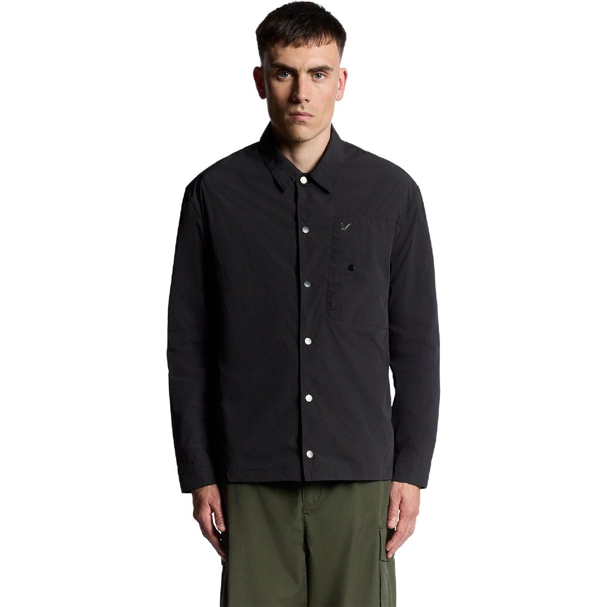 Leichtes Herren-Overshirt mit Knitteroptik