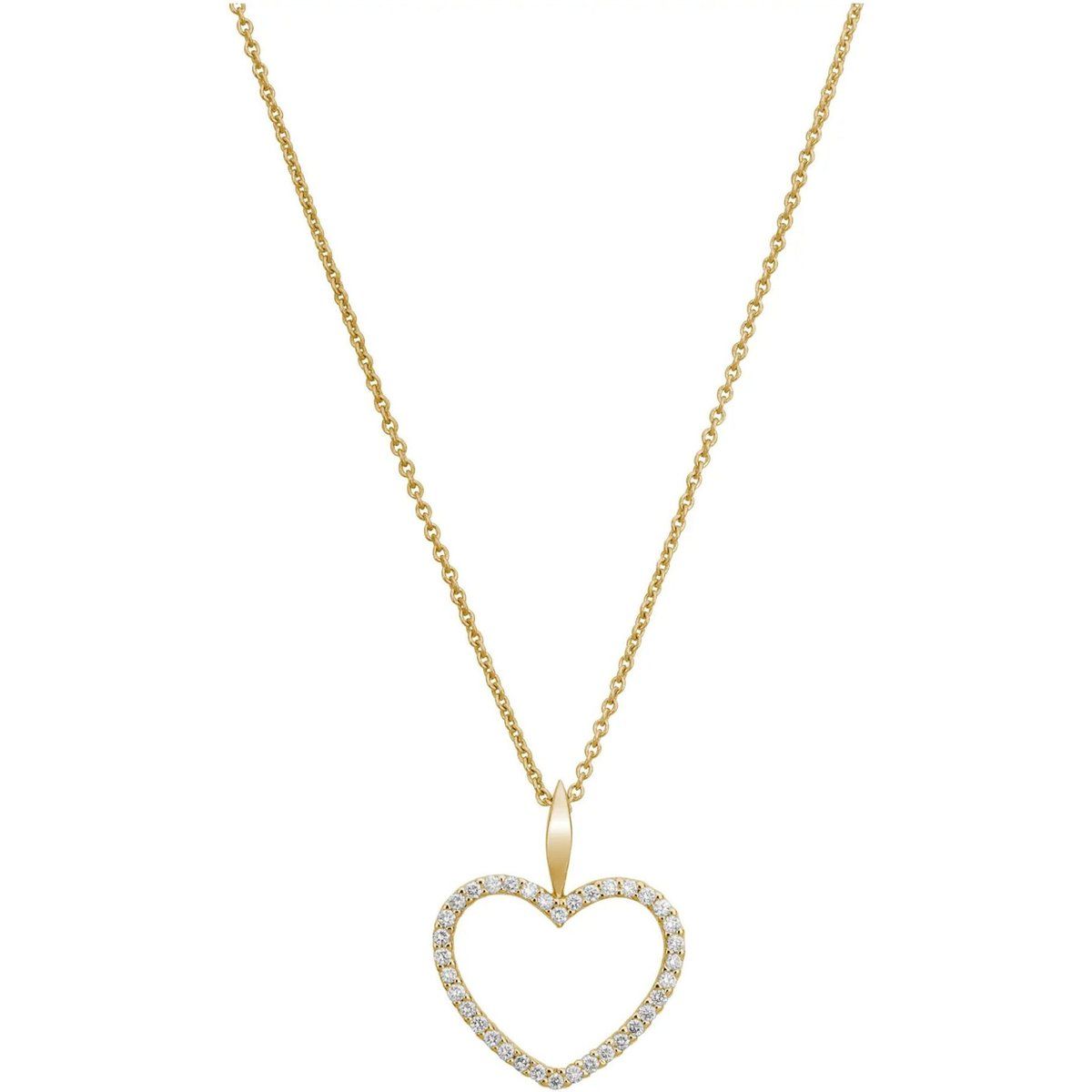 Goldene Herzkette mit Diamanten