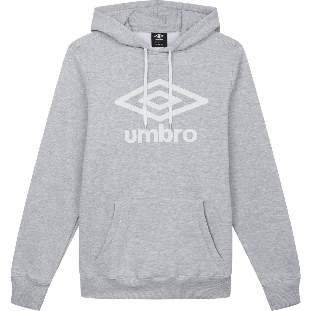 Graumelierter Logo-Pullover Hoodie