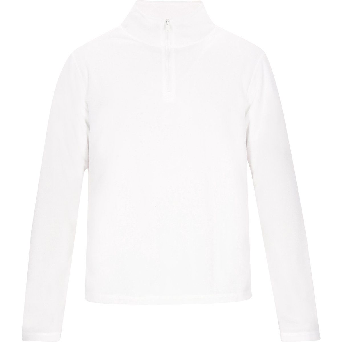 Minimalistischer Fleecepullover mit Reißverschlusskragen