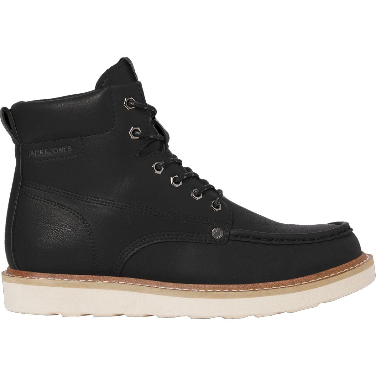 Schwarze Herren-Mokassin-Stiefeletten