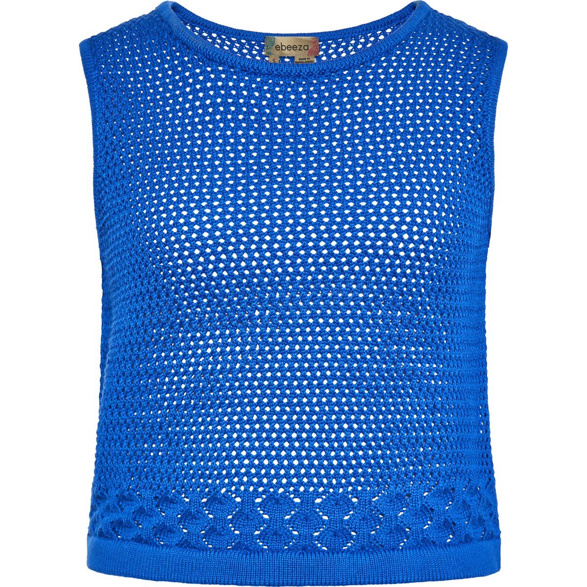 Ärmelloses Häkelstricktop