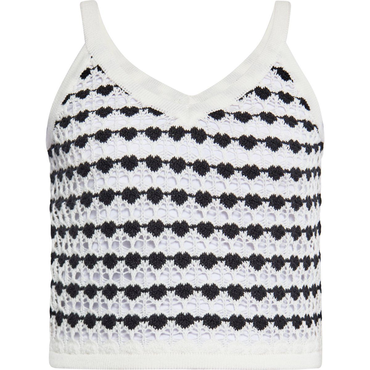 Gehäkeltes, ärmelloses Crop-Top