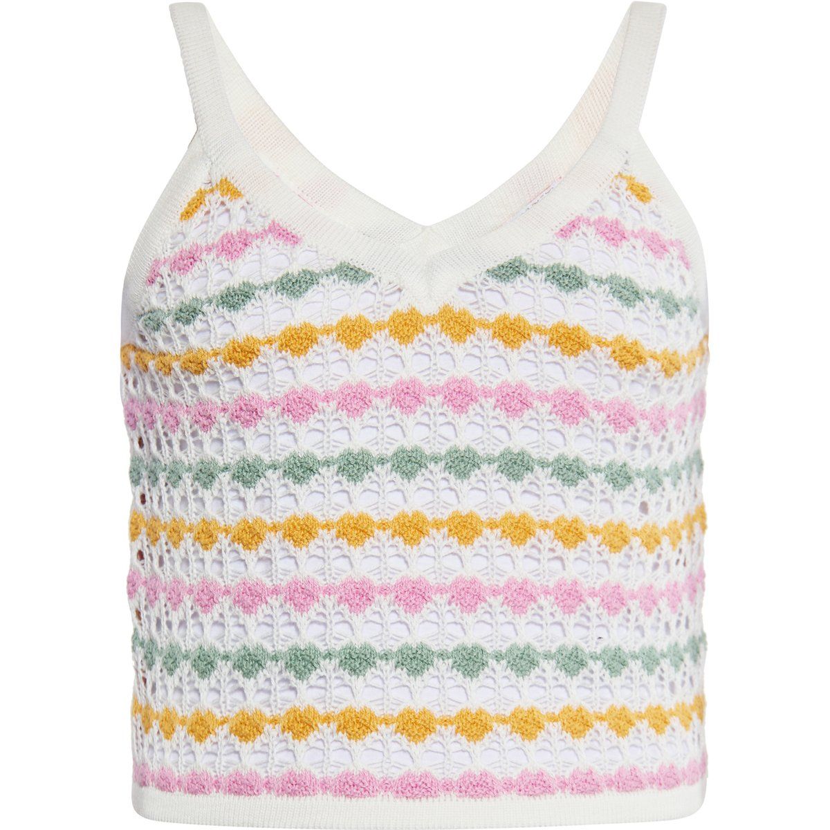 Kurzes Häkel-Strick-Tanktop