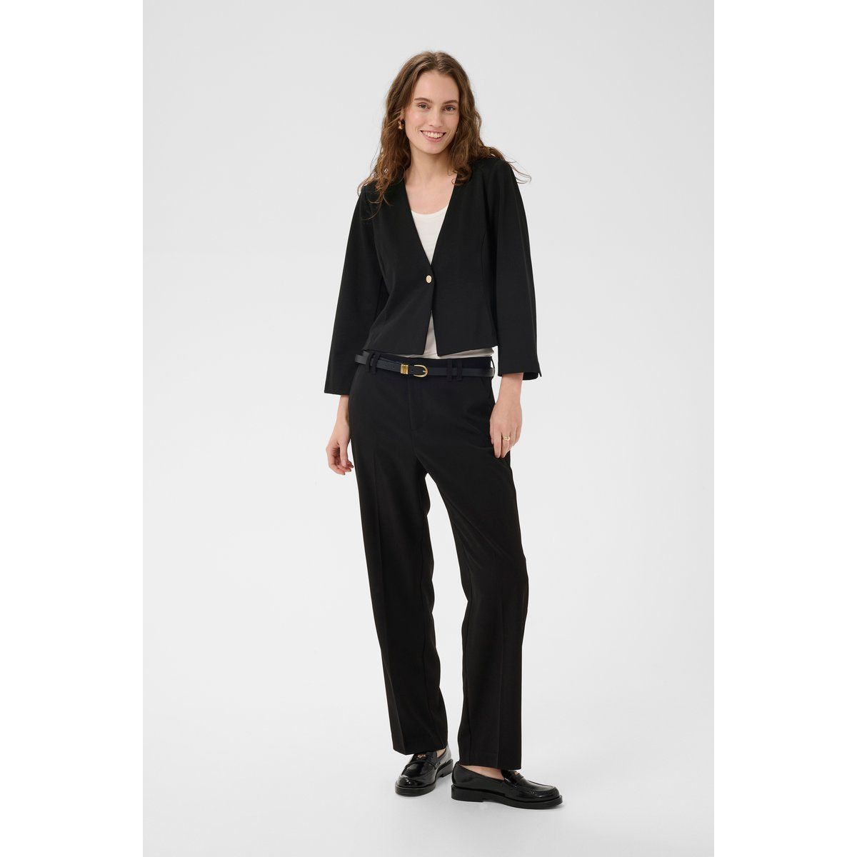 Kurzgeschnittener Blazer mit einem Knopf