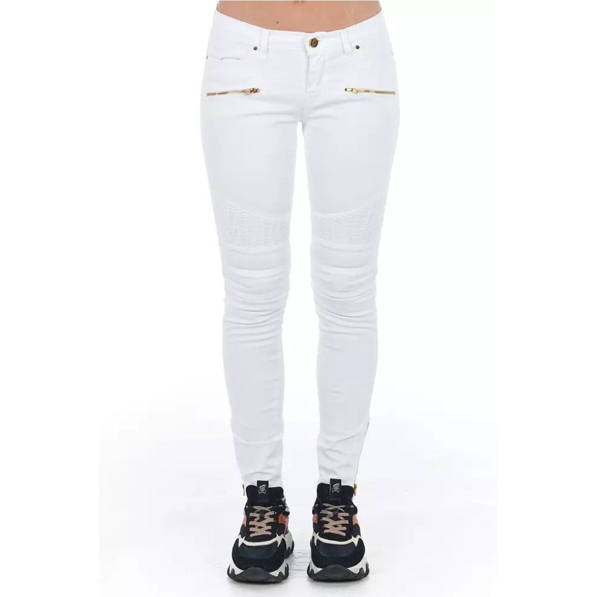 Skinny Jeans mit Reißverschluss-Detail