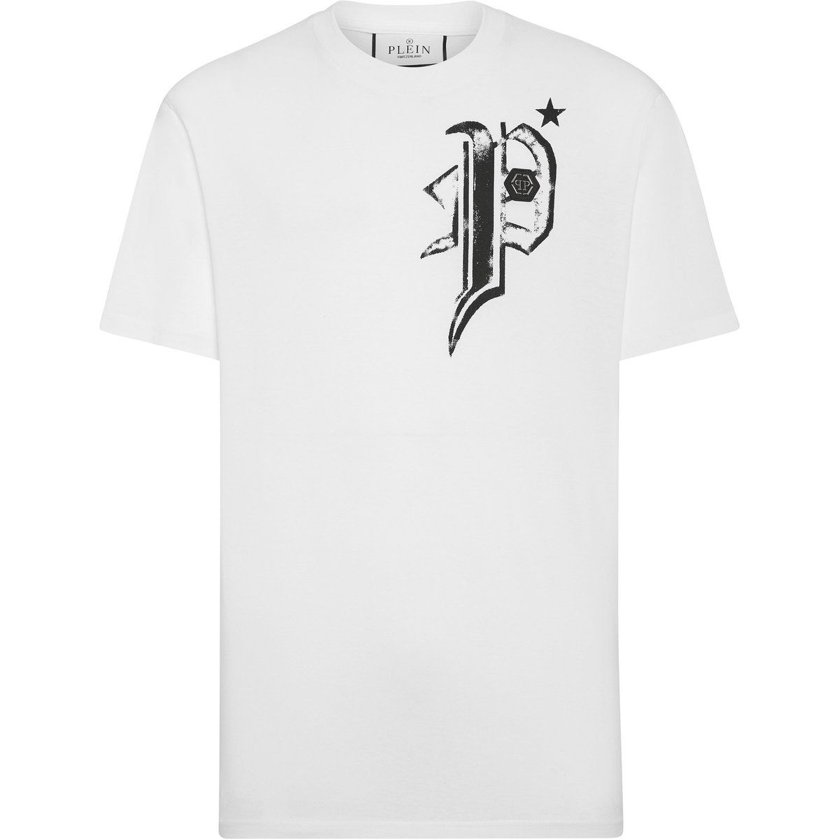 Baumwoll-T-Shirt mit auffälligem Grafikprint