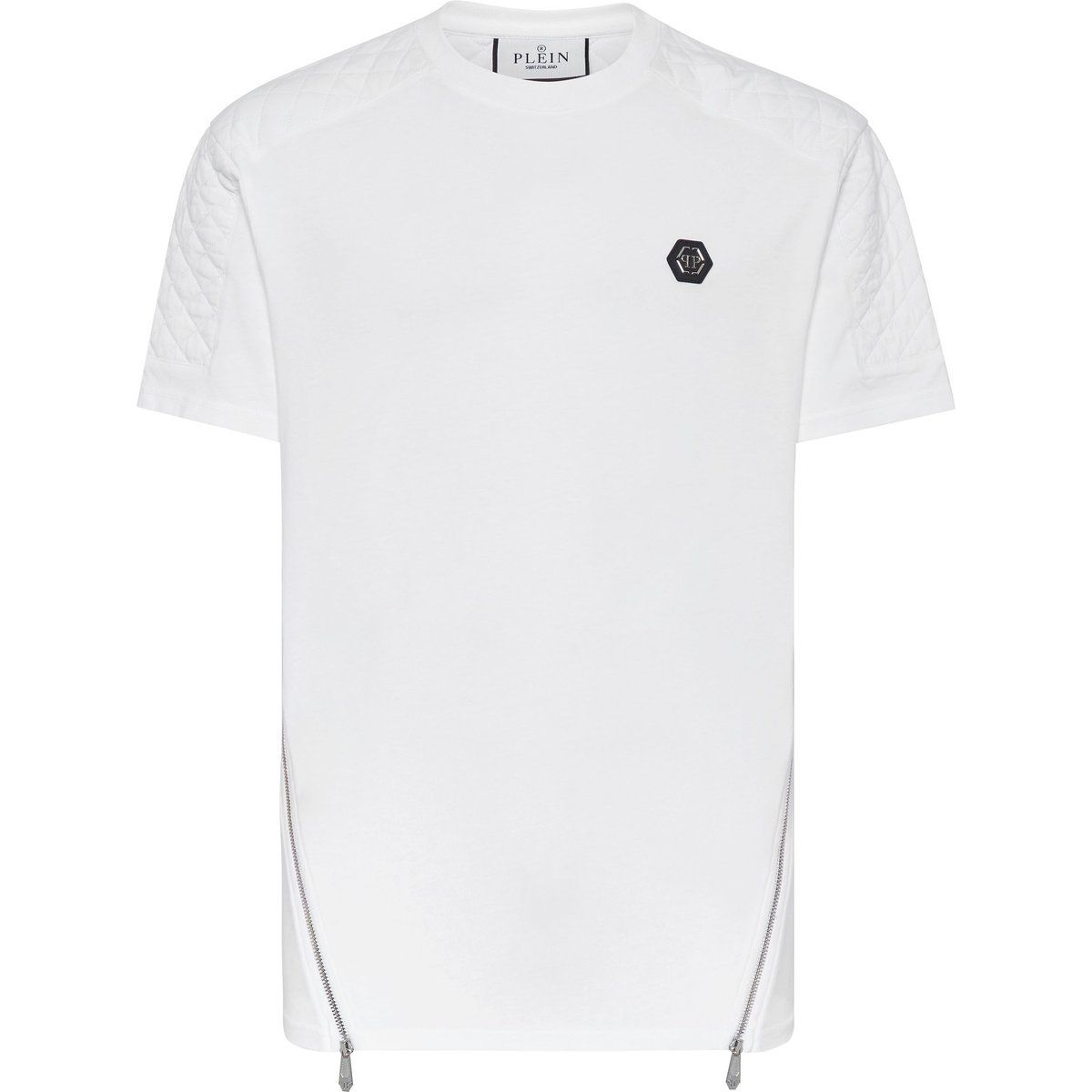 Weißes T-Shirt aus Baumwolljersey