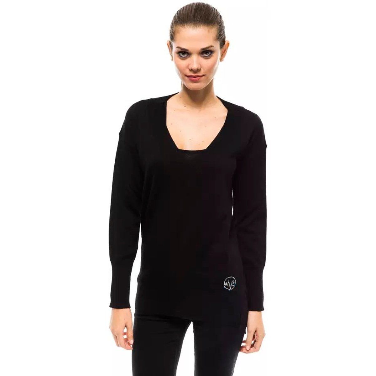 V-Ausschnitt Strickpullover Mo14229