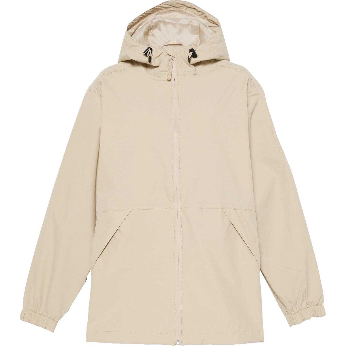 Beige wasserfeste Herren Jacke mit Kapuze