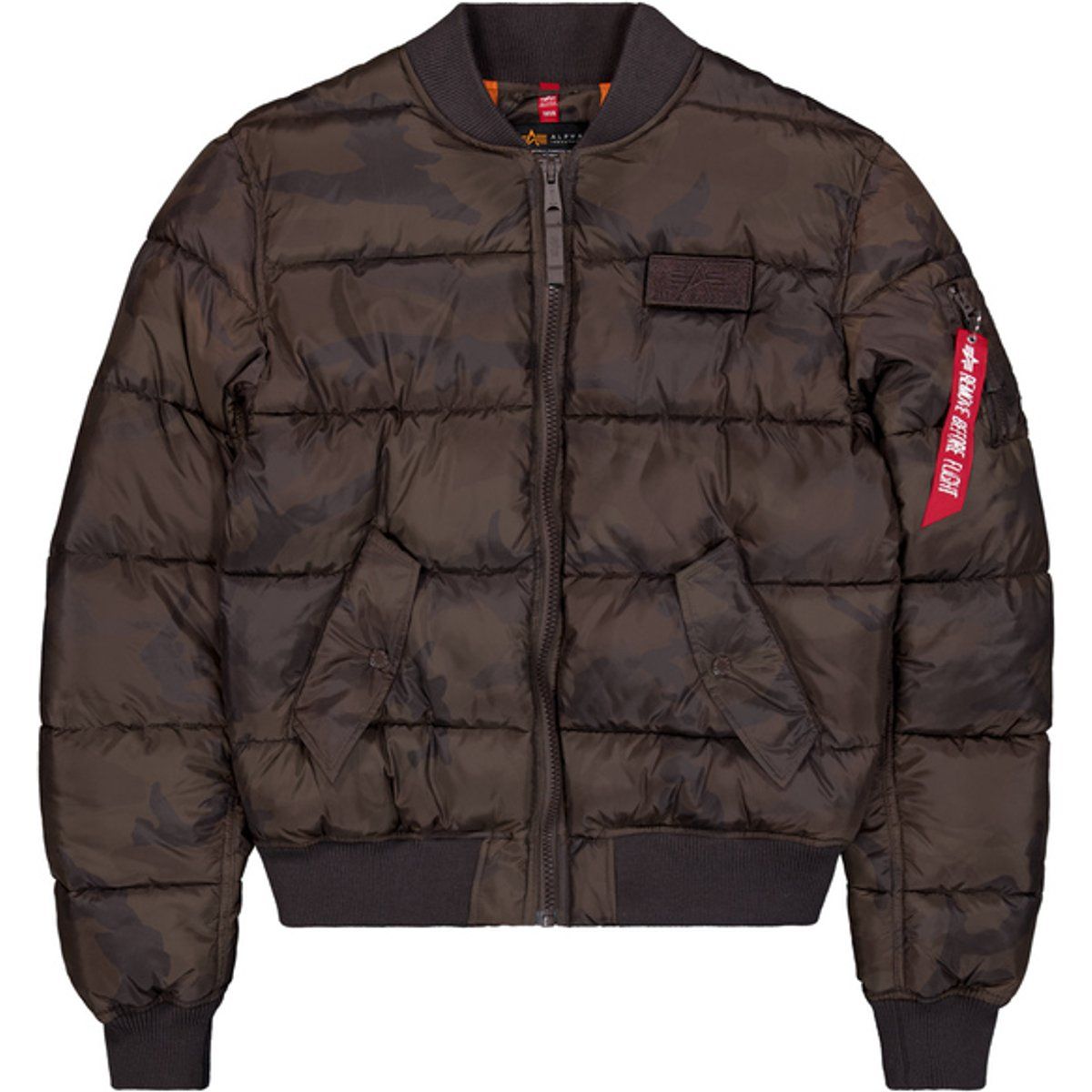 Camo Puffer Bomber Jacke