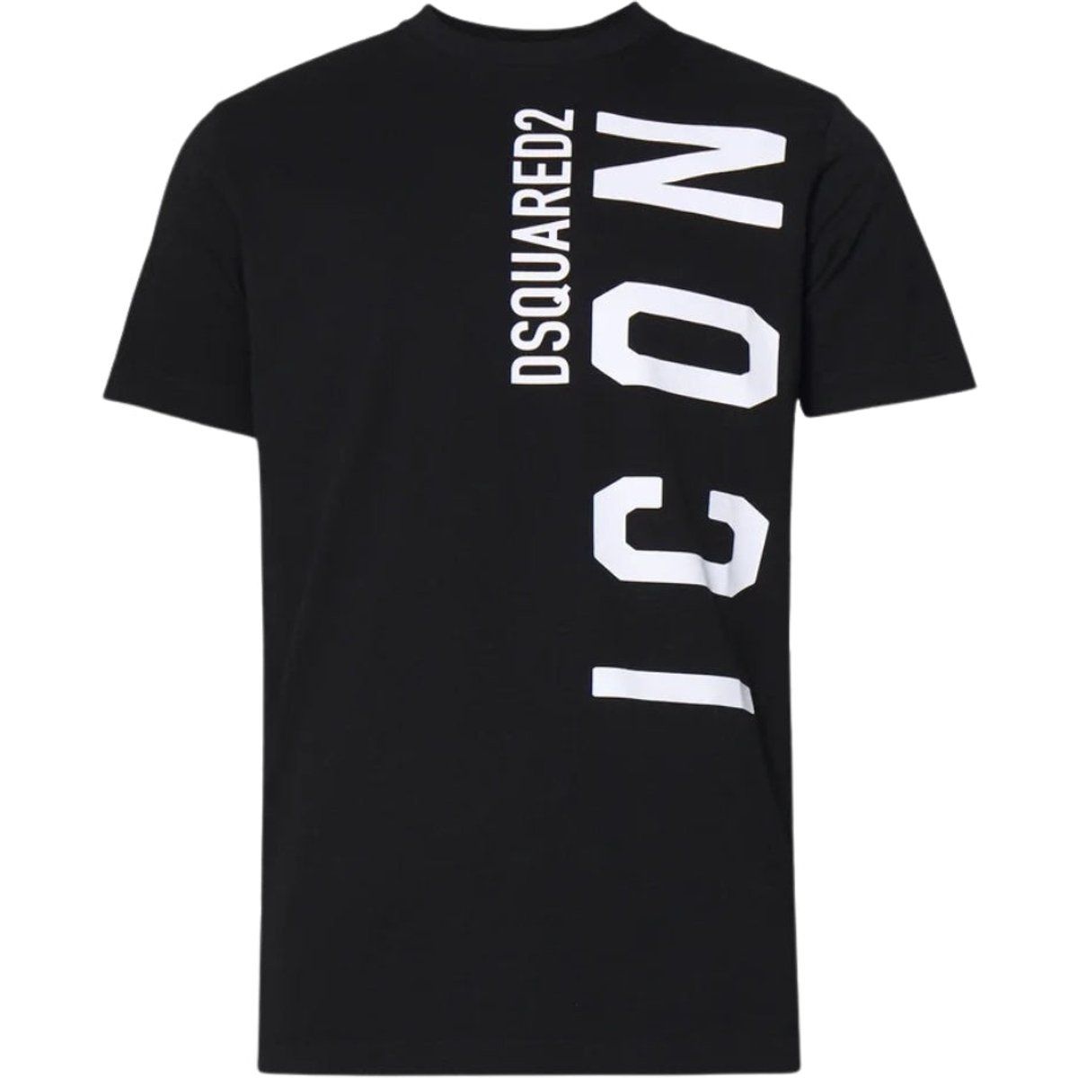 Baumwoll-T-Shirt mit vertikalem Grafikprint