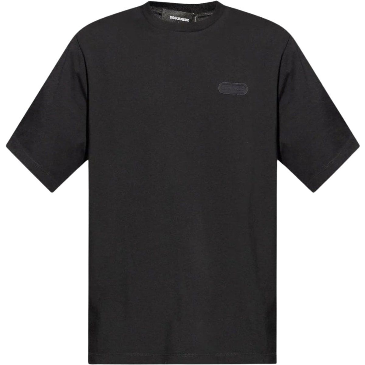 Dsquared2 Locker geschnittenes schwarzes T-Shirt