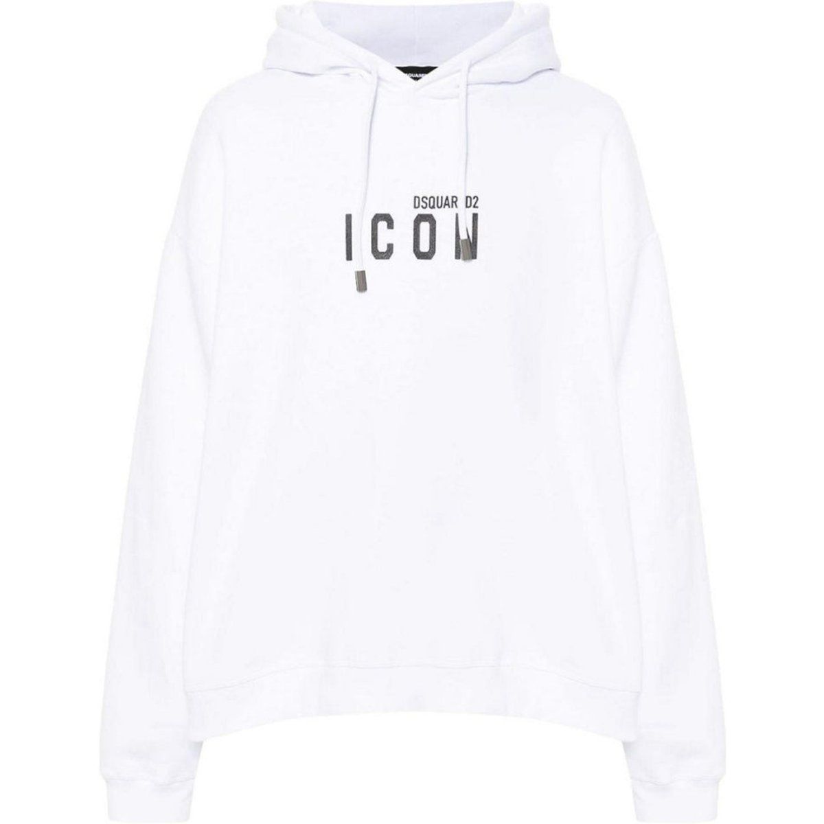 Weißer Icon Logo Hoodie