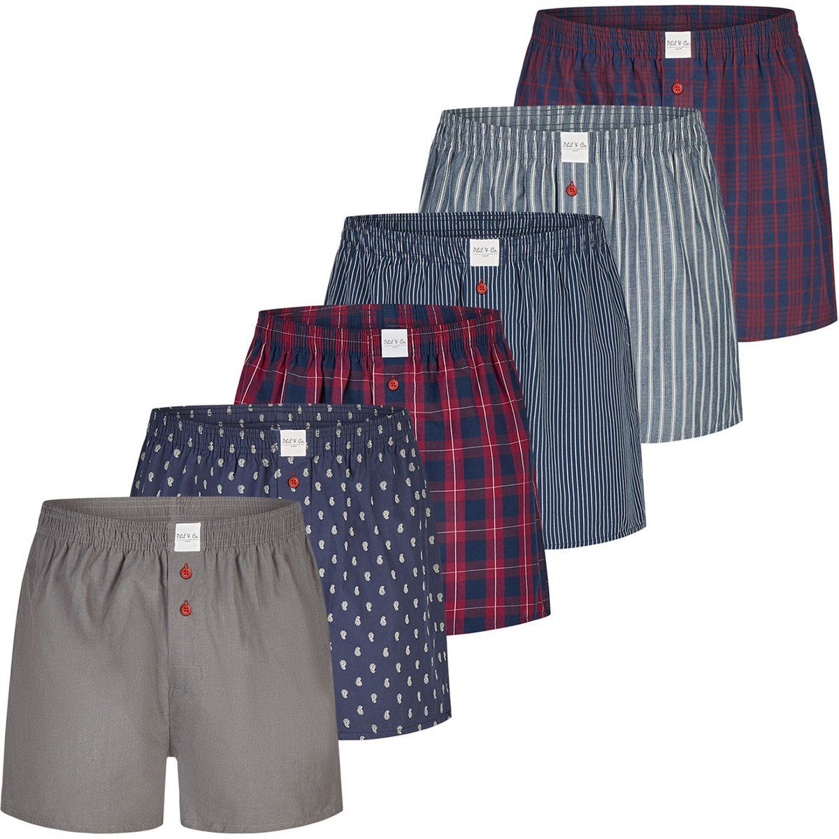 Herren Baumwoll Boxershorts mit klassischem Muster