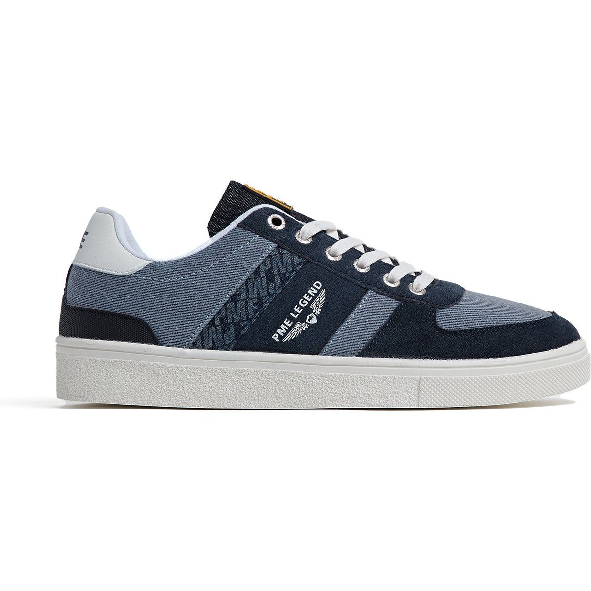Denim und Wildleder Low-Top Sneaker